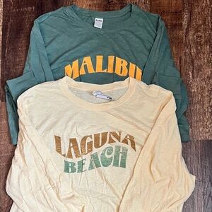 BNWT PINK Victoria's Secret 3 Long sleeved Shirts